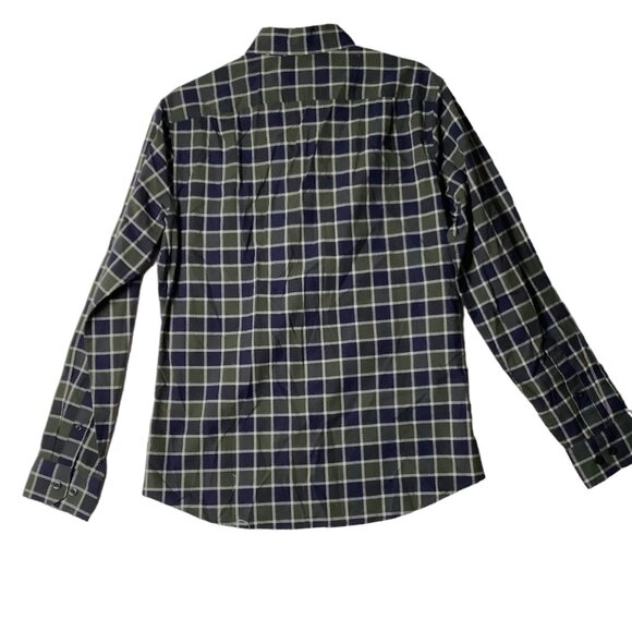 Goodfellow & Co Slim Fit Plaid Shirt Men Sz Medium Long Sleeve Mountain Spruce - Picture 2 of 10